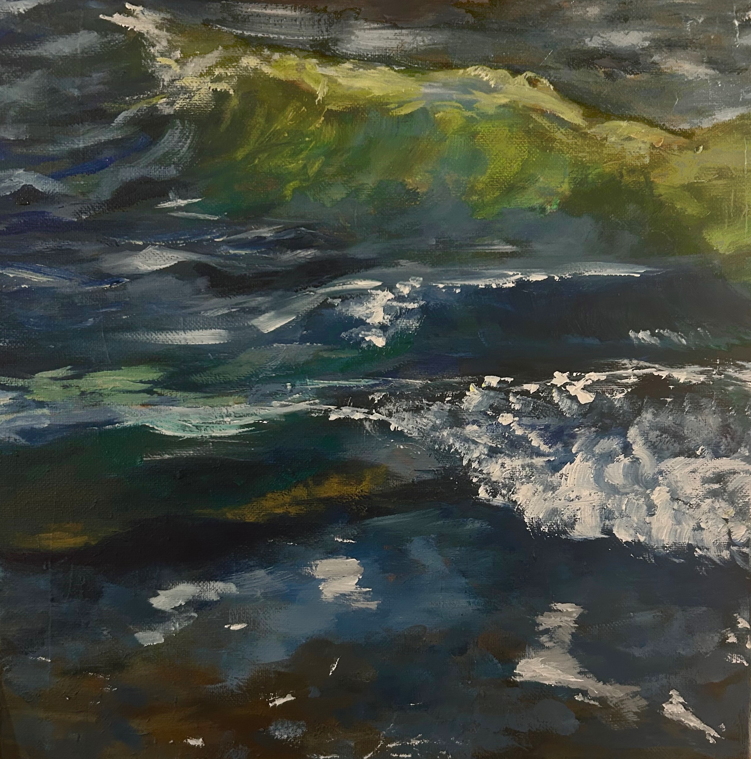 painting of waves